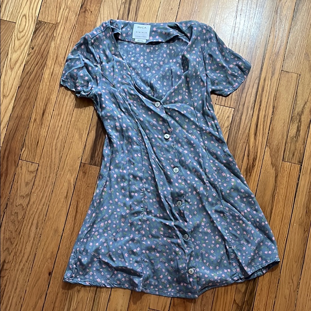 RVCA Floral Button-Down Dress